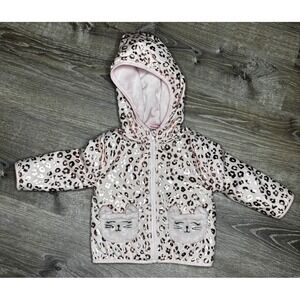 Penelope Mack Toddler Girls‎ Pink Animal Print Fleece Lined Coat Size 18 Months